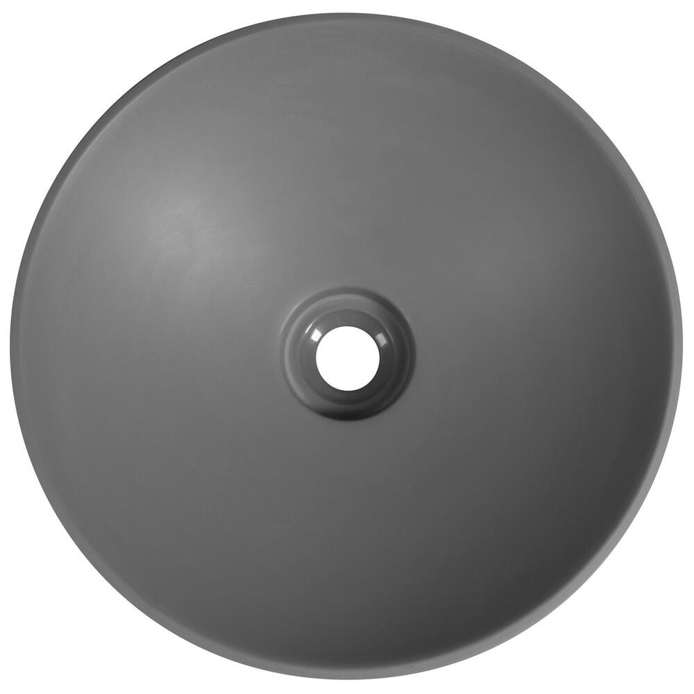 VERTO Einbauwaschtisch, Gussmarmor, Durch. 40,5cm Grau matt