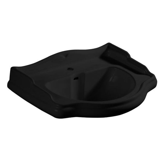 RETRO Keramik-Waschtisch 73x54cm, schwarz matt