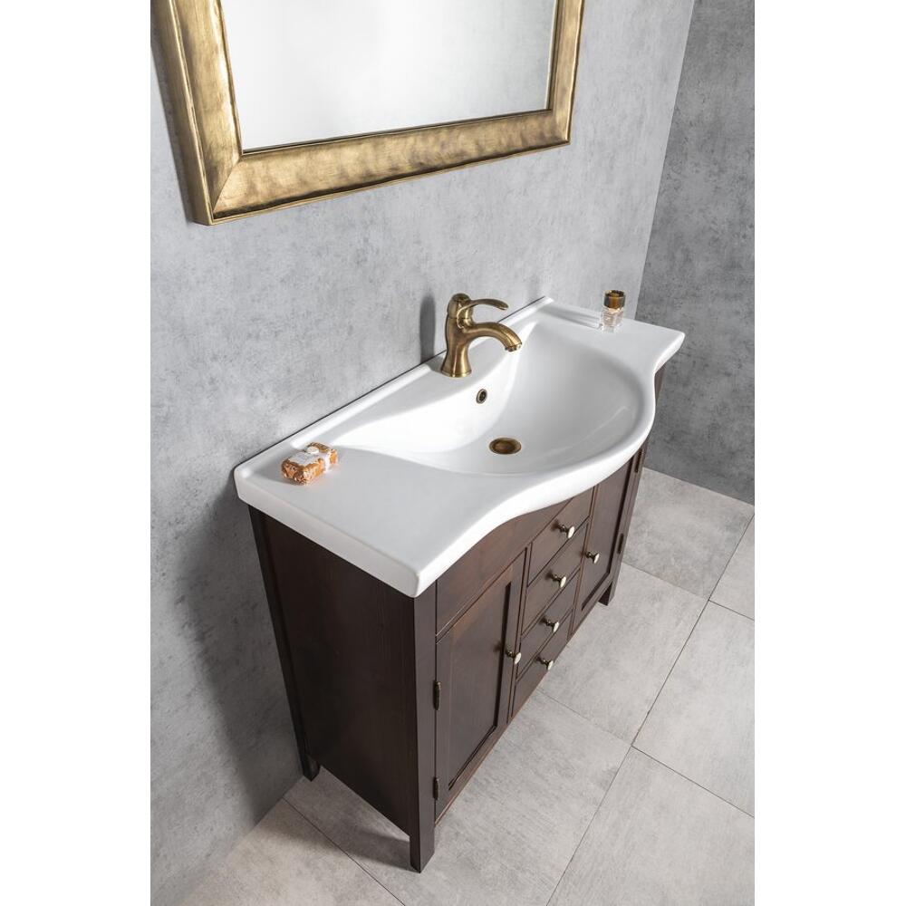 ZARA 100 Keramik-Waschtisch 99,5x46,5cm, weiß