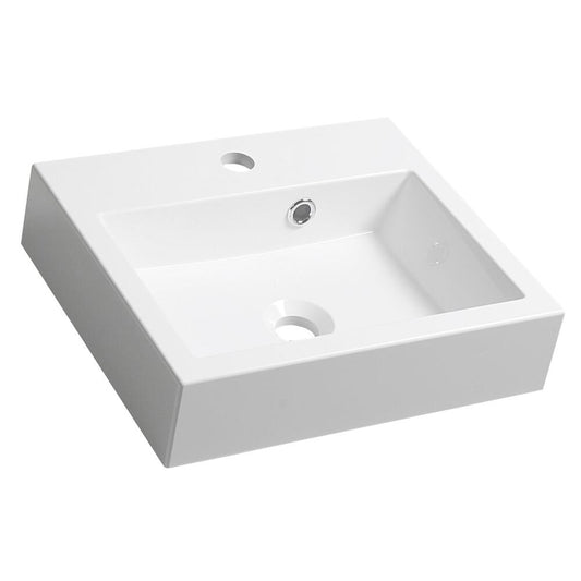 ORINOKO Gussmarmor-Waschtisch 42x10x36cm, weiß