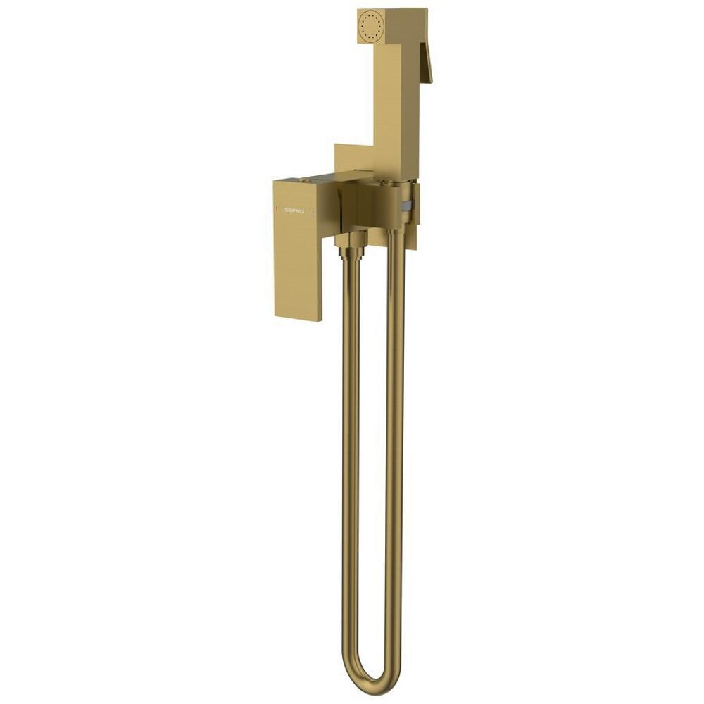 CUBEMIX Bidetarmatur mit Brausestopp, Gold matt
