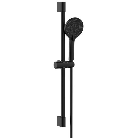 Duschset mit Schiebehalter,70cm, schwarz matt