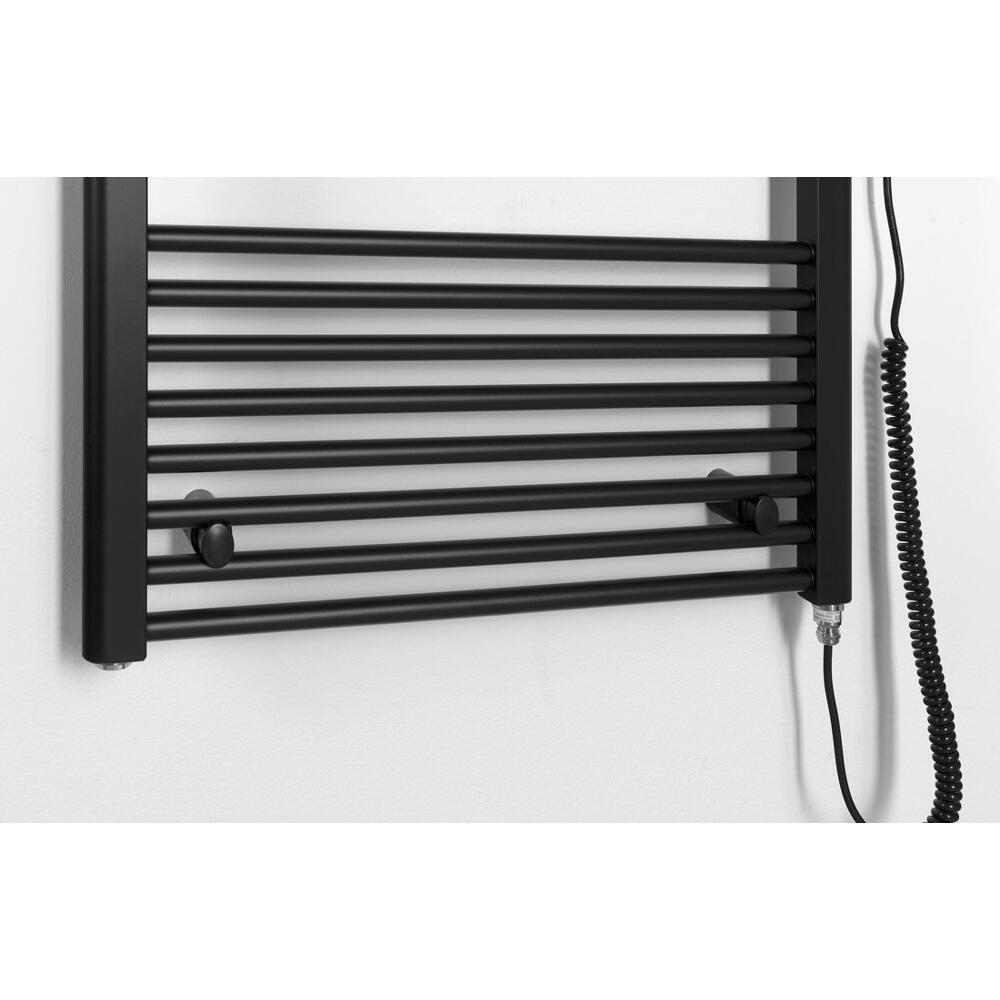 DIRECT-E Elektrischer Badheizkörper, gerade, 600x1680 mm, 800 W, Schwarz