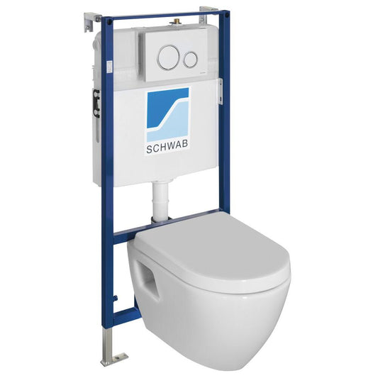 NERA Wand-WC mit UP-Spülkasten, weiß