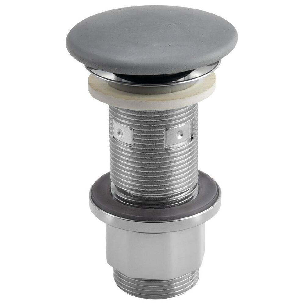 Waschbecken-Ablaufgarnitur 5/4", klick-klack, Beton-Stopfen, 10-80mm, Grau matt