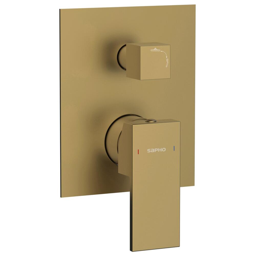 CUBEMIX Unterputz-Duscharmatur, 2 Wege, Gold matt