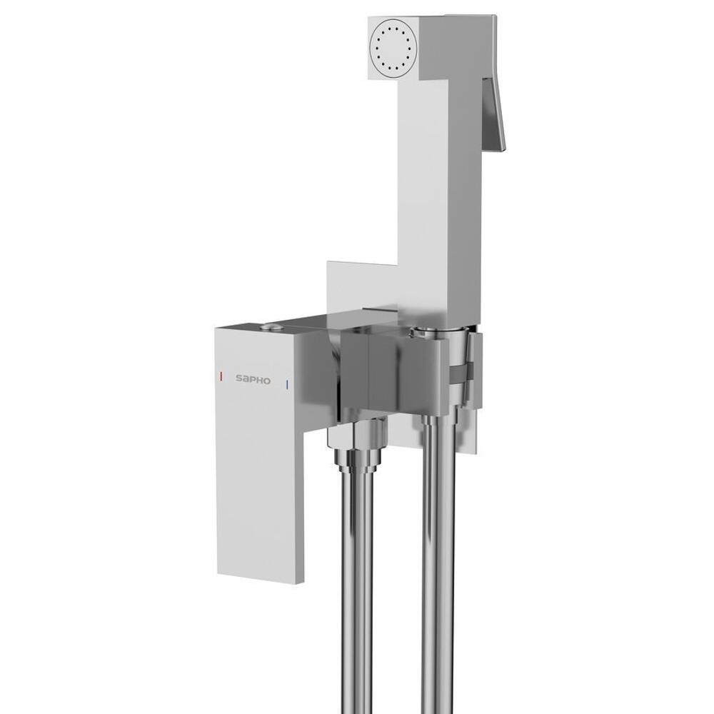 CUBEMIX Bidetarmatur mit Brausestopp, Chrom