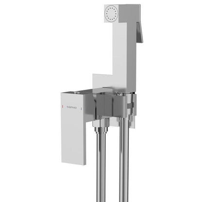 CUBEMIX Bidetarmatur mit Brausestopp, Chrom