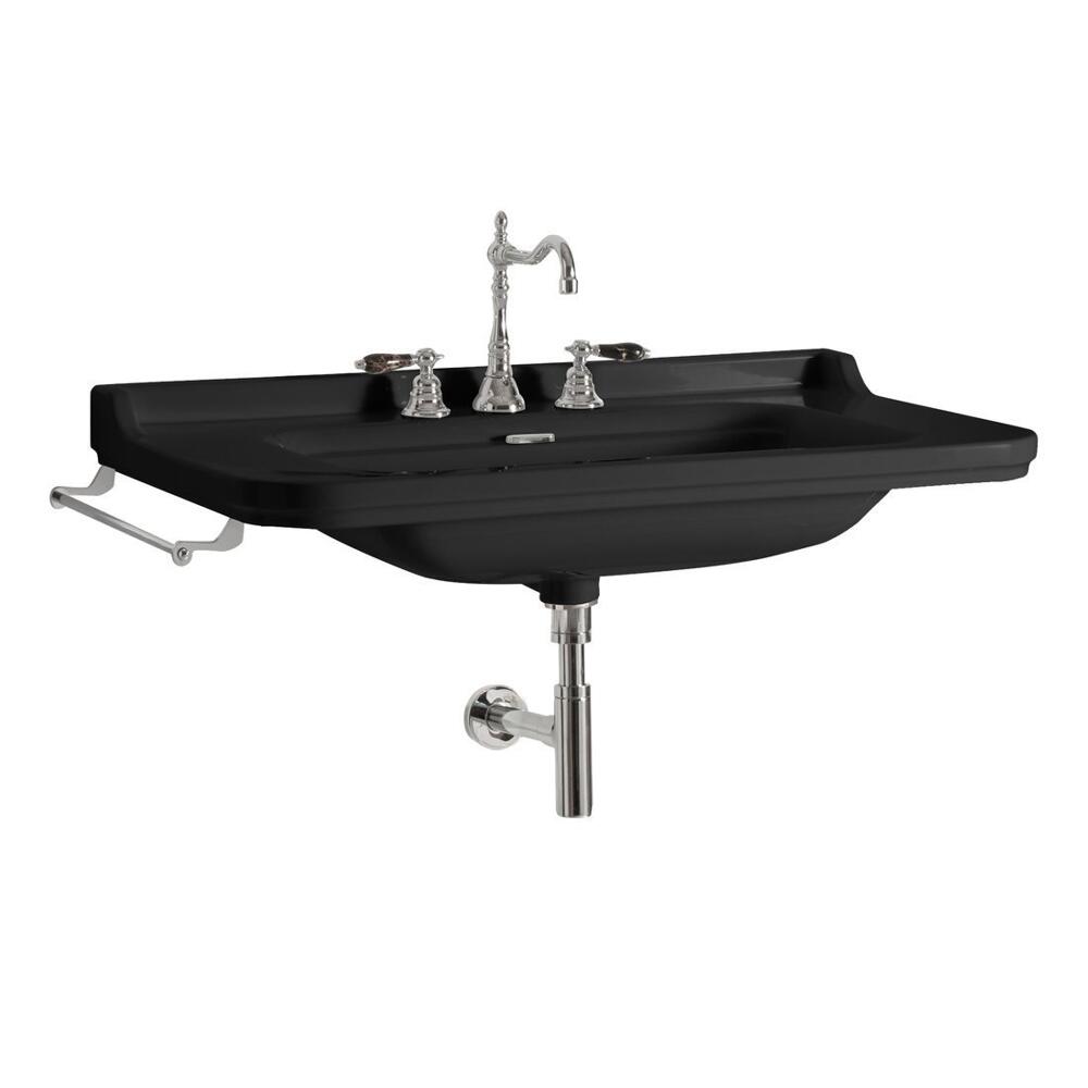 WALDORF Keramik-Waschtisch 80x55cm, schwarz matt