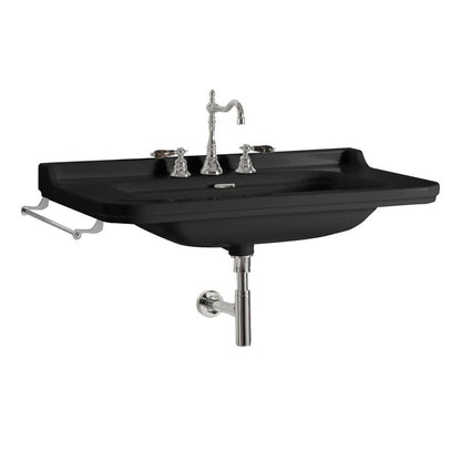 WALDORF Keramik-Waschtisch 80x55cm, schwarz matt