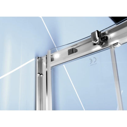 EASY LINE Duschabtrennung Viertelkreis 900x800mm, L/R, Klarglas