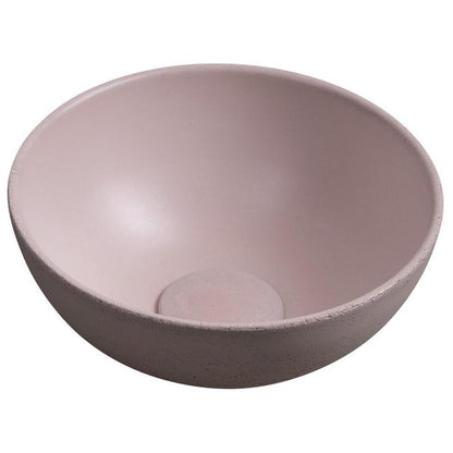 MINOR Betonwaschbecken zum Aufsetzen, Durchmesser 26cm, Rosa matt