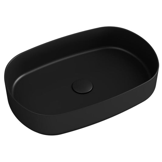 INFINITY OVAL Aufsatzwaschbecken 55x36cm, schwarz matt