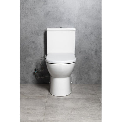 JALTA WC-Kombi mit Bidet-Sitz CLEAN STAR,spülrandlos, Abgang senkrecht/waagerecht, Weiß