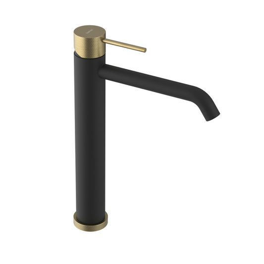 ULTRASAN Waschtischarmatur, Schwarz matt/Gold matt