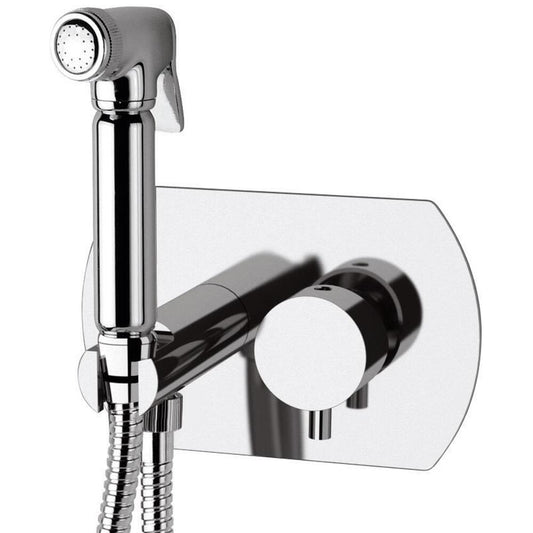 RHAPSODY Unterputz-Armatur mit WC-Handbrause, rund, Chrom