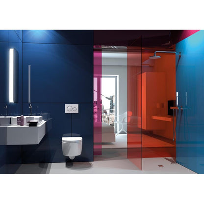 GEBERIT SIGMA20 Betätigungsplatte für 2-Mengen-Spülung, weiss Glanz/Chrom