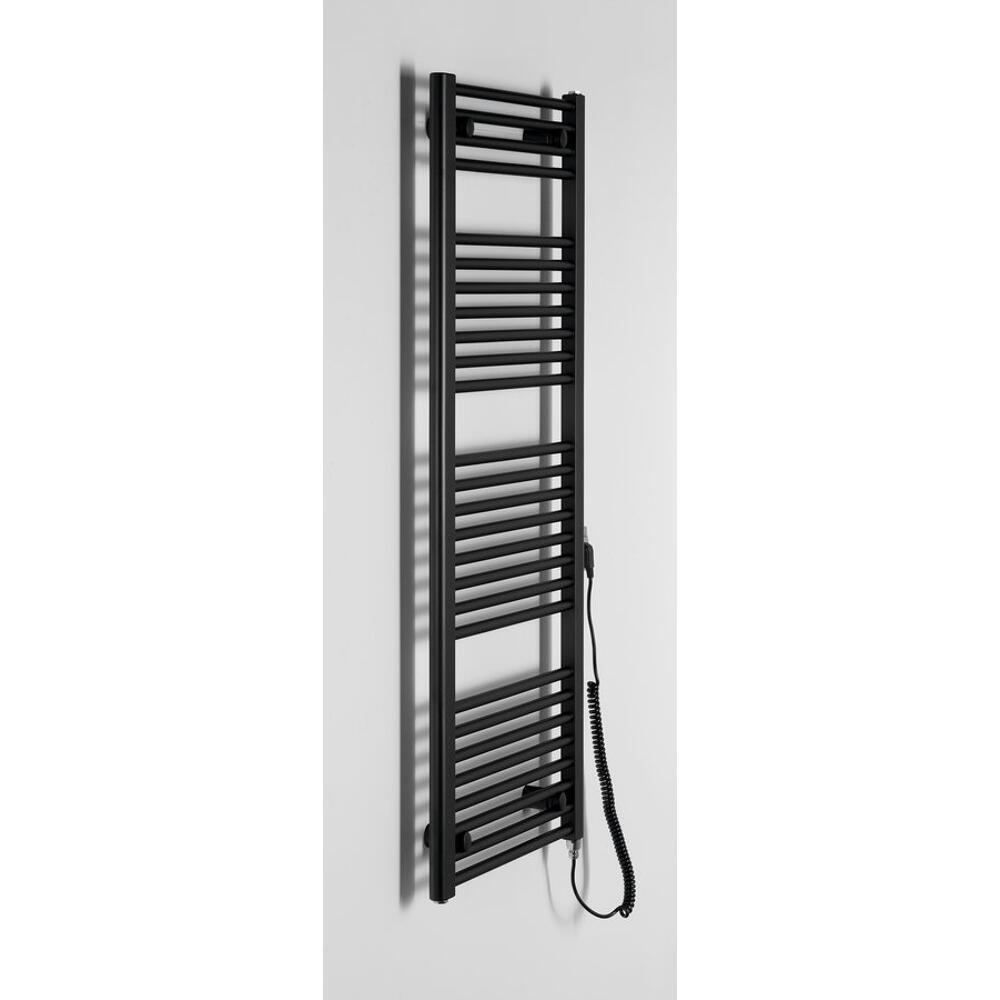 DIRECT-E Elektrischer Badheizkörper, gerade, 450x1320 mm, 400 W, Schwarz