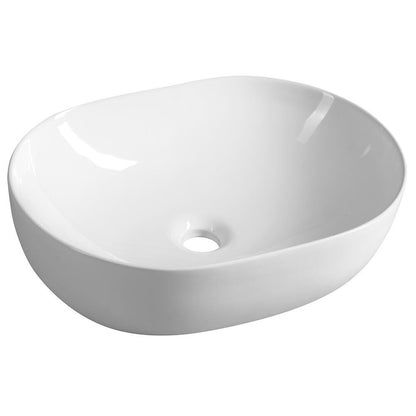 Keramik-Waschbecken zum Aufsetzen 49x36cm, Weiß