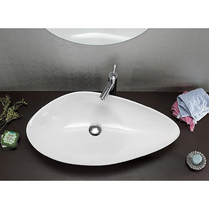 OVALI Keramik-Waschtisch 74x38,5cm, weiss