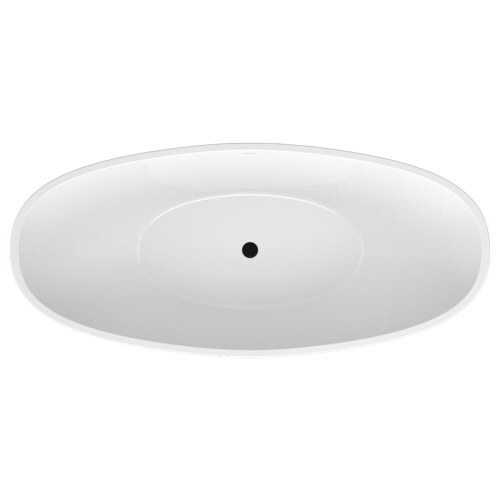 AVILA freistehende Badewanne 170x80x68cm, Weiß