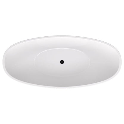 AVILA freistehende Badewanne 170x80x68cm, Weiß