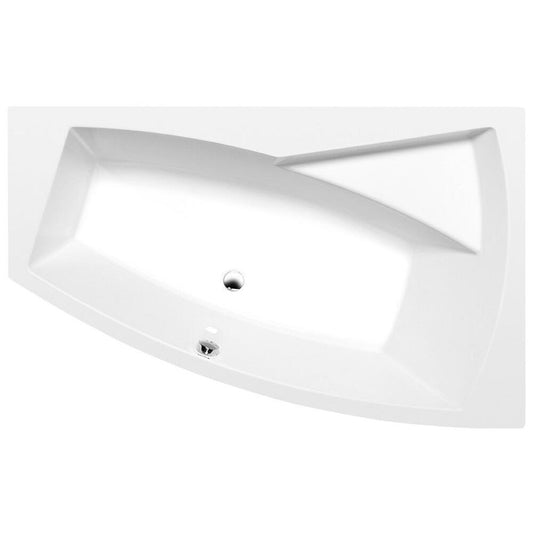Raumspar Badewanne EVIA 170x100x47cm, rechts, weiß