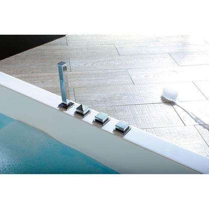 Raumspar Badewanne ANDRA 170x90x45cm, links, weiß