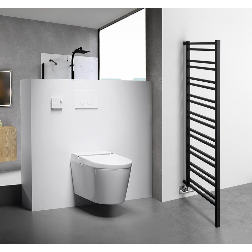 METRO SPACE Raumteiler-Badheizkörper 550x1430 mm,500W, schwarz matt