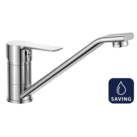 BARON Küchenarmatur mit, 186mm, schwenkbarer Einlauf, Wassersparender Perlator 3,8 l/min, Chrom