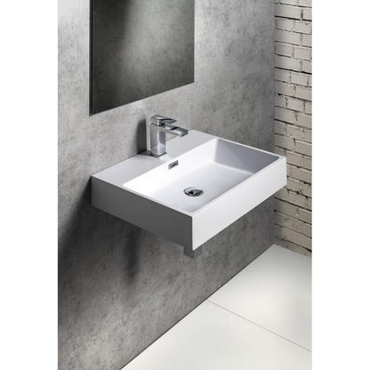 AQUATIC Waschtisch, Gussmarmor, 60x46cm, Weiß