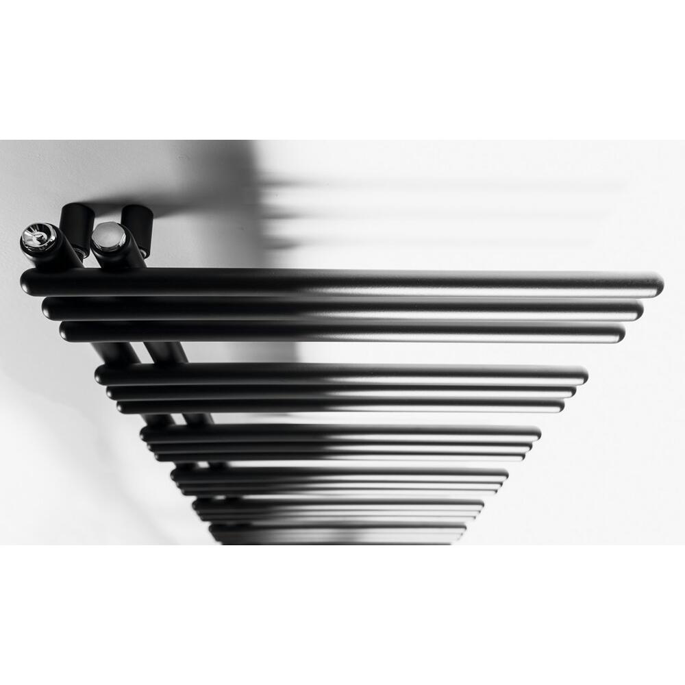 POSEIDON Badheizkörper 450x1540mm, Schwarz matt