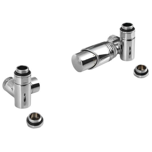 WICHER ECK Thermostat-Anschlussgarnitur, Eckform, Chrom