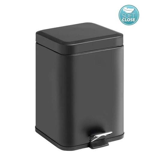 ARGENTA Abfalleimer 5l, Soft Close, schwarz matt