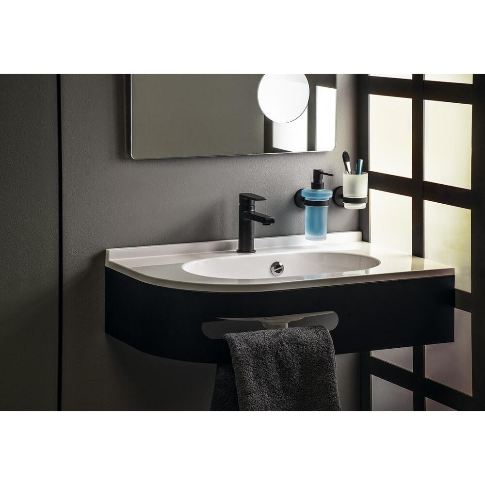 X-ROUND BLACK Glas, Milchglas, Schwarz matt