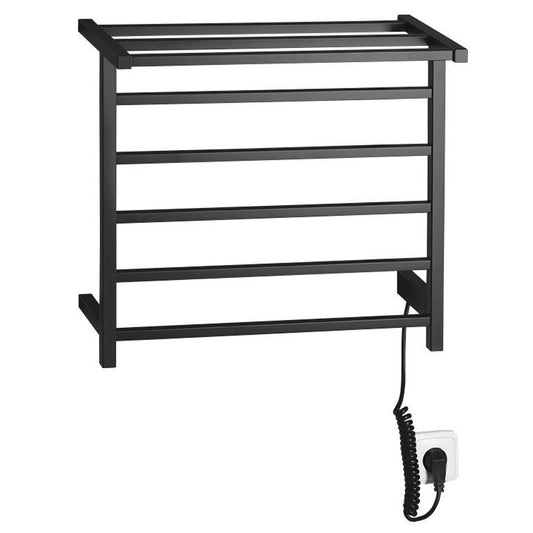 ELZOR Handtuchtrockner elektrisch 500x470mm, 60W, schwarz matt