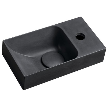 PICCOLINO Beton-Waschbecken 30,8x10x17cm, Armaturloch rechts, Anthrazit