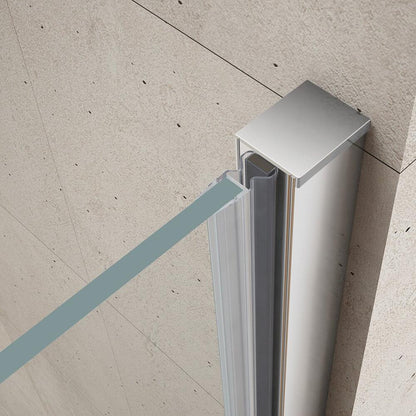 LORO Duschtür mit Festteil 1200 mm, Klarglas