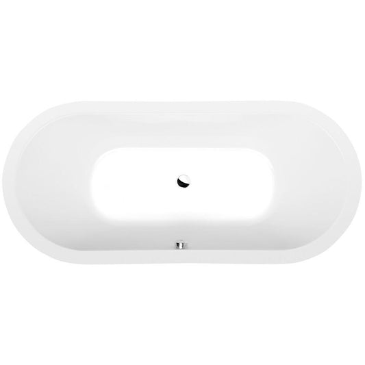 VIVA Ovale Badewanne mit Füßen 185x80x47cm, weiß
