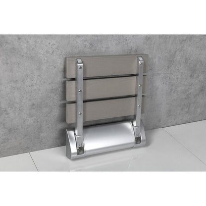Duschklappsitz 32x32,5cm, WPC, Grau