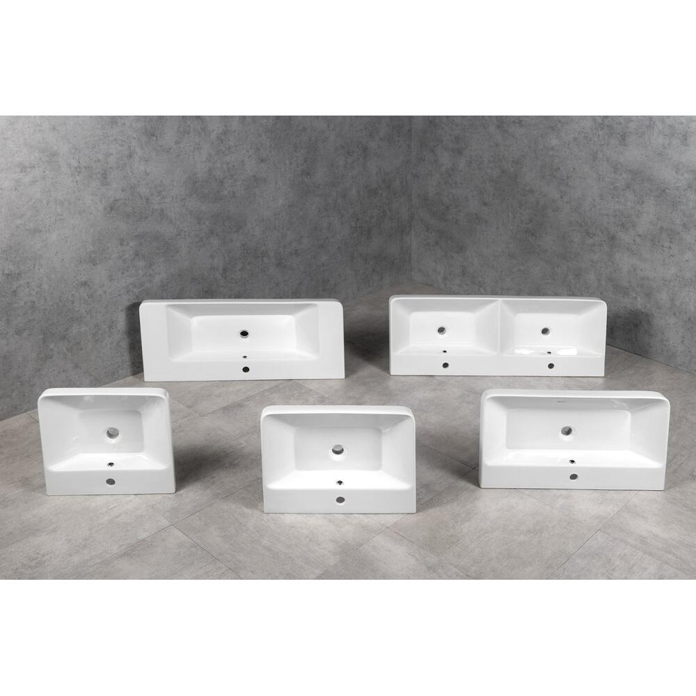 THALIE 120 Keramik-Dopplewaschtisch 120x46cm, weiss