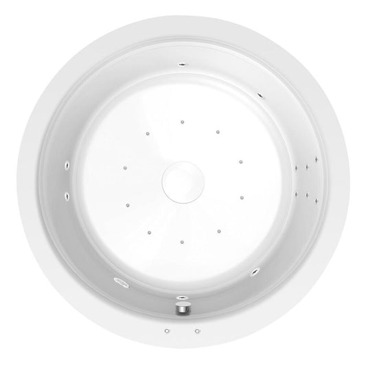 OBLO Whirlpool-Badewanne, 165x48cm, Attraction Hydro-Air, weiß