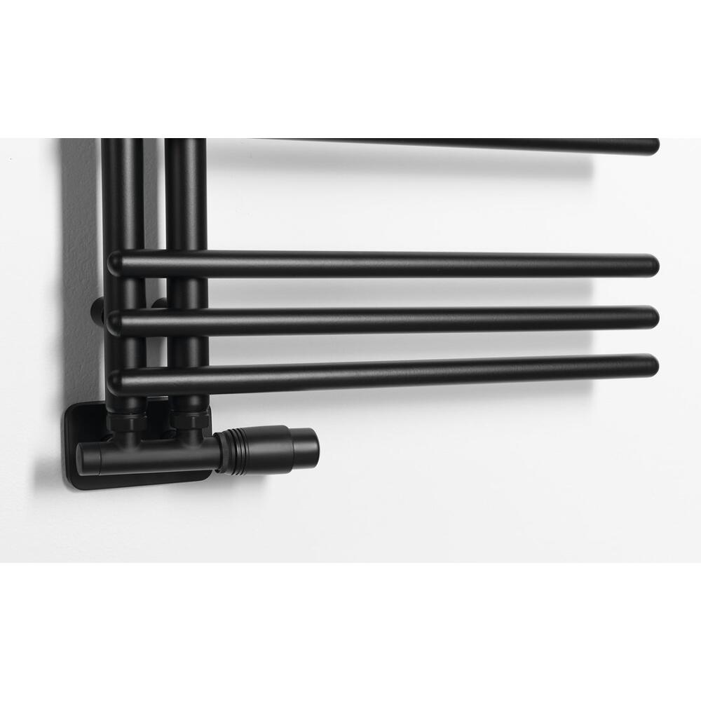 POSEIDON Badheizkörper 450x1140mm, Schwarz matt