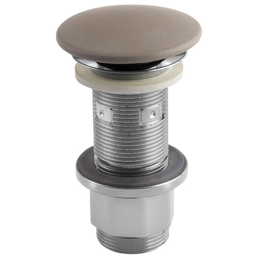 Wachbecken-Ablaufgarnitur 5/4", klick-klack, Beton-Stopfen, 10-80mm, Sand matt