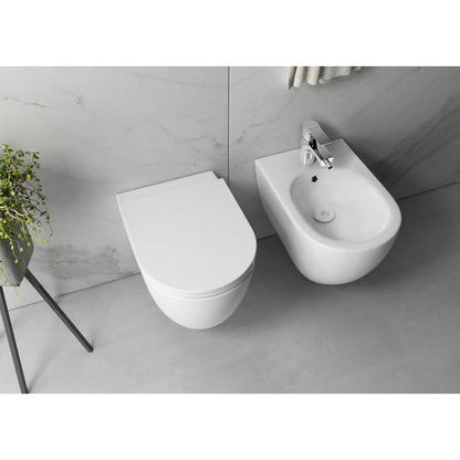 INFINITY Hänge-Bidet 36,5x53cm, weiß matt