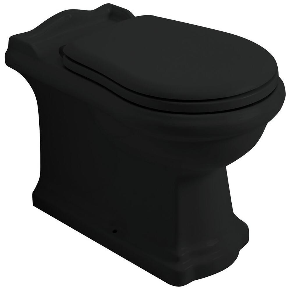 RETRO WC Becken 39x61cm, Abgang senkrecht/waagerecht, schwarz matt