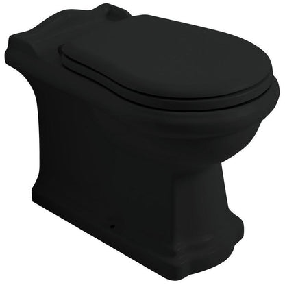 RETRO WC Becken 39x61cm, Abgang senkrecht/waagerecht, schwarz matt