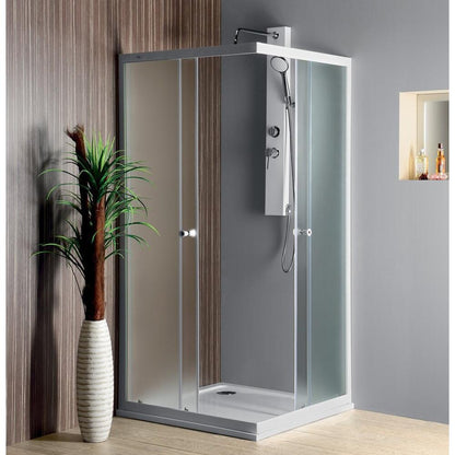 ALAIN Quadrat-Duschabtrennung 900x900mm, Brick Glas