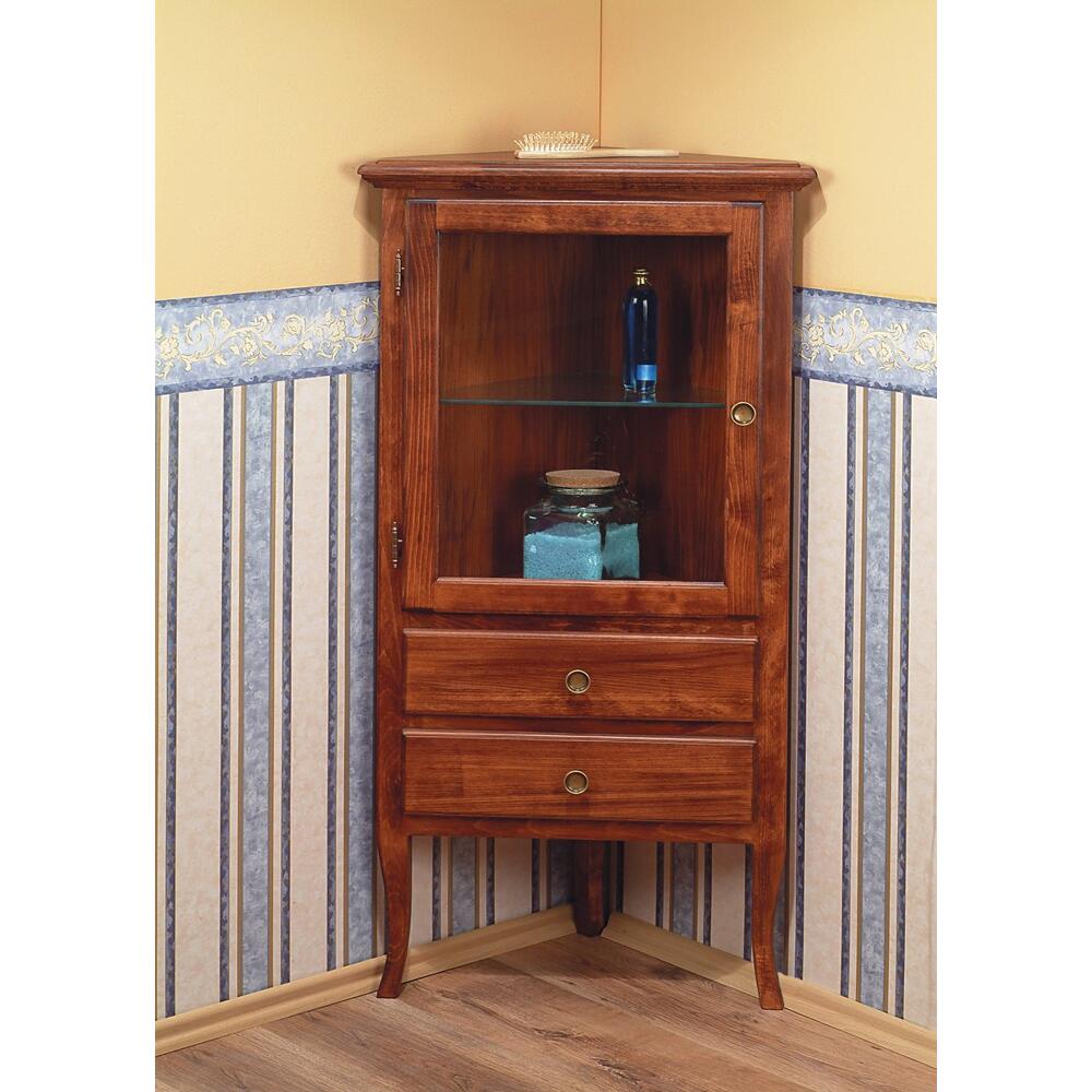 RETRO Eckschrank 60x120x47cm, Buche, links