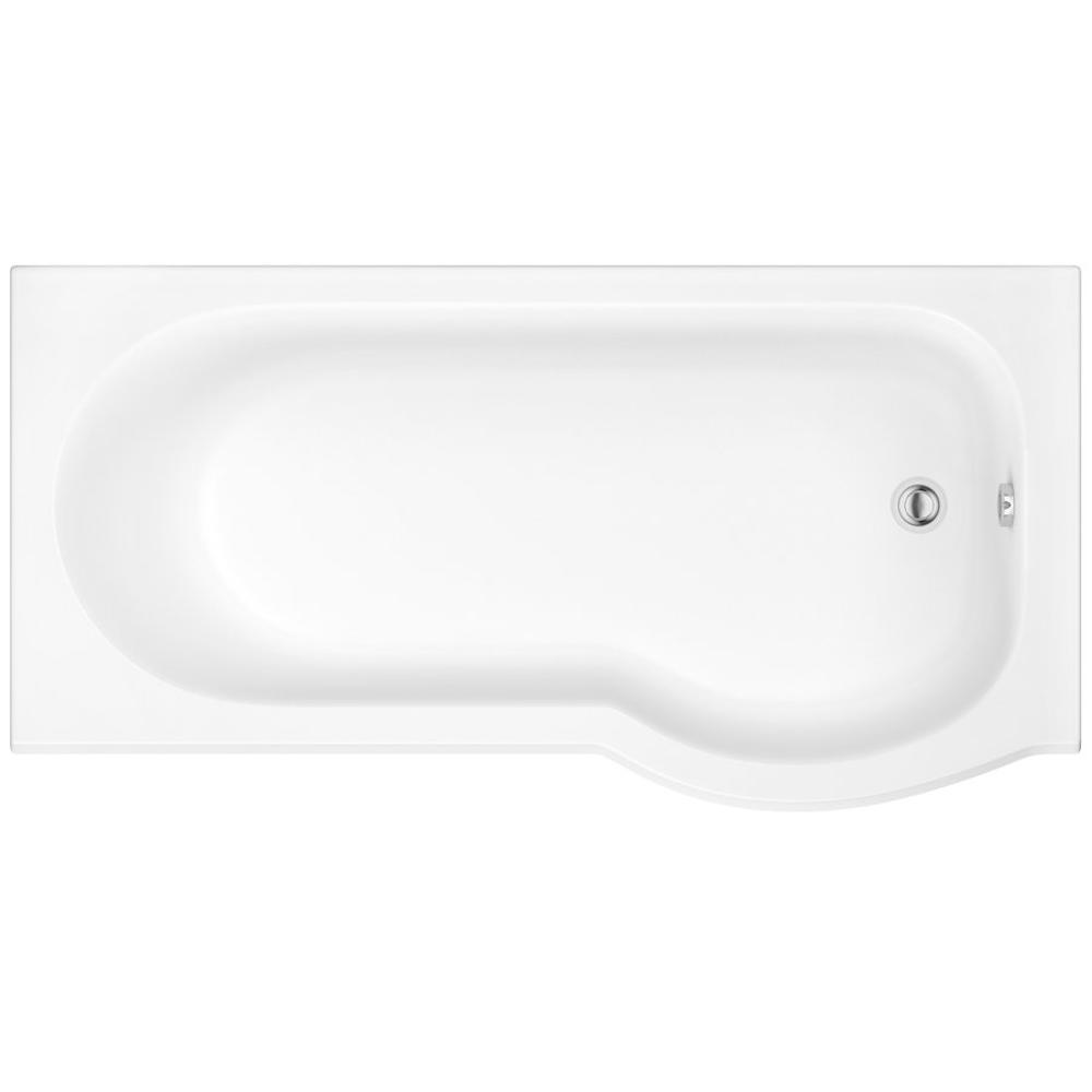 SKALI Badewanne mit Duschzone 167,5x85/75x40 cm, rechts, weiß